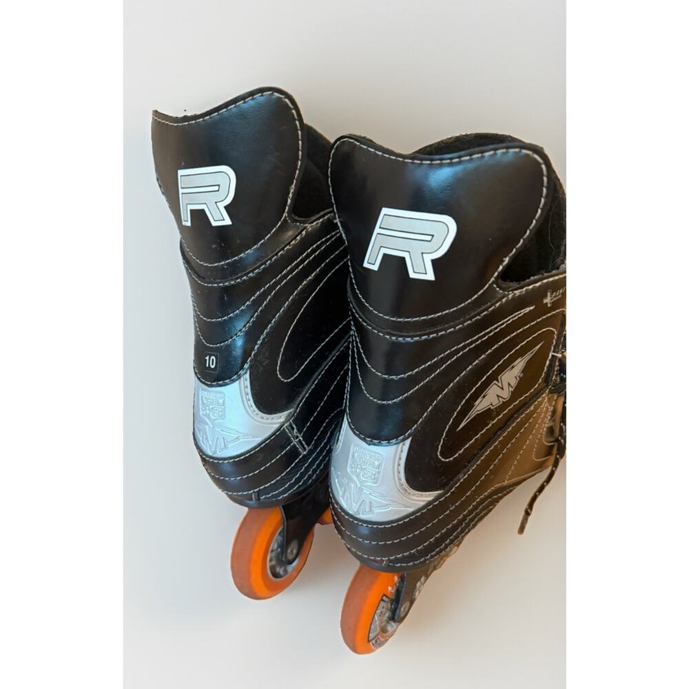 MiISSION Inline Skates Men’s Size 10 Black & Silver Orange Wheels 3798/C - Picture 6 of 14